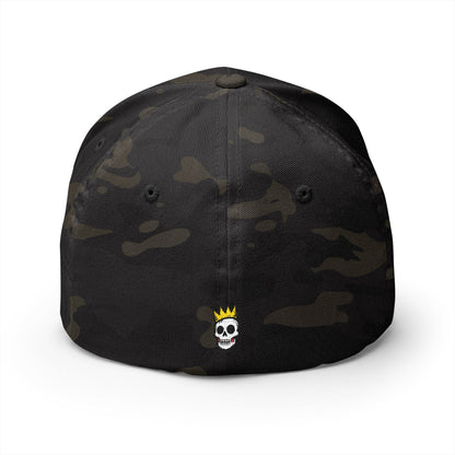 DAB "DARK ARTS" Text w/ small Crowned Skull Embroidered Cap | Structured Closed-Back Hat