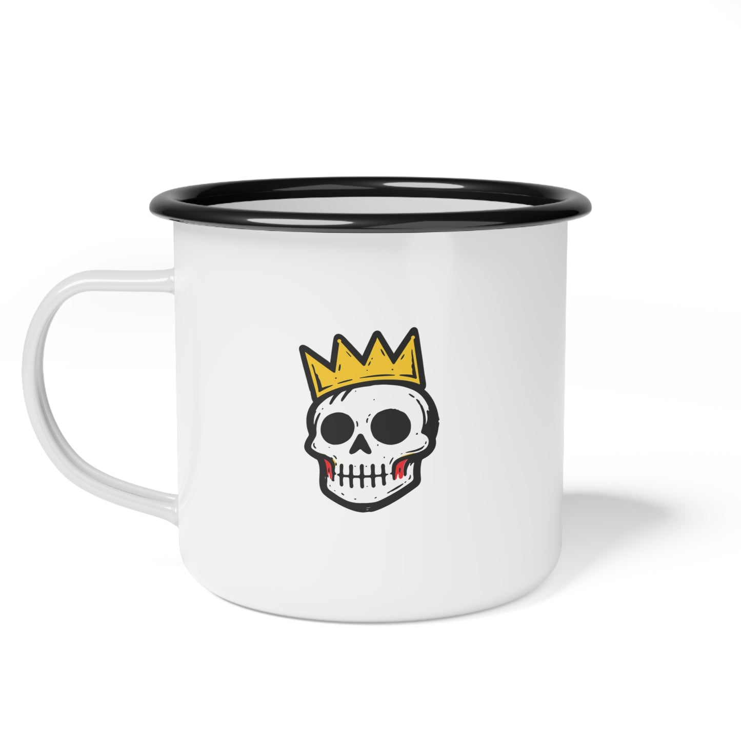 Skull with Crown Enamel Camp Cup | Retro Punk Skull Mug