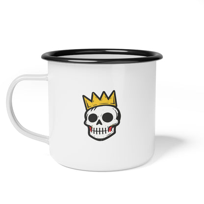 Skull with Crown Enamel Camp Cup | Retro Punk Skull Mug