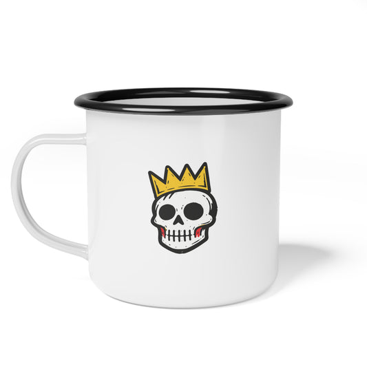 Skull with Crown Enamel Camp Cup | Retro Punk Skull Mug