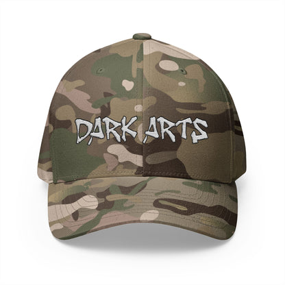 DAB "DARK ARTS" Text w/ small Crowned Skull Embroidered Cap | Structured Closed-Back Hat