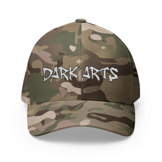 DAB "DARK ARTS" Text w/ small Crowned Skull Embroidered Cap | Structured Closed-Back Hat