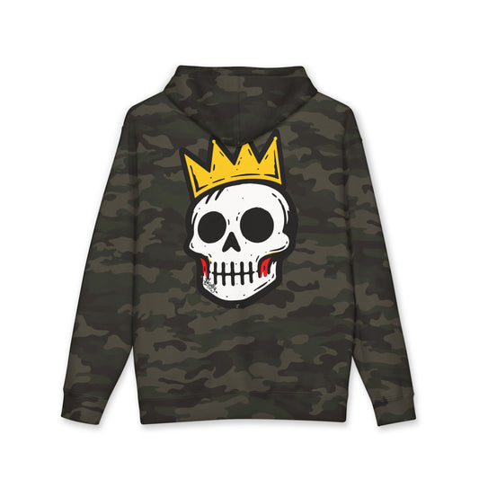 Skully Script Logo Hoodie | Crowned Skull Graphic Hoodie