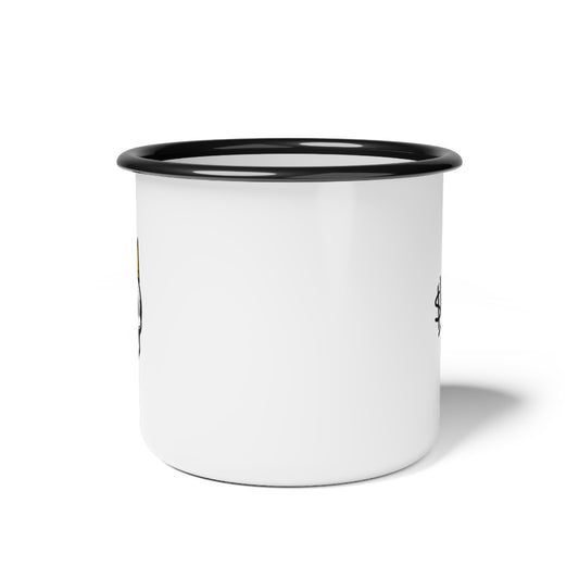 Skull with Crown Enamel Camp Cup | Retro Punk Skull Mug