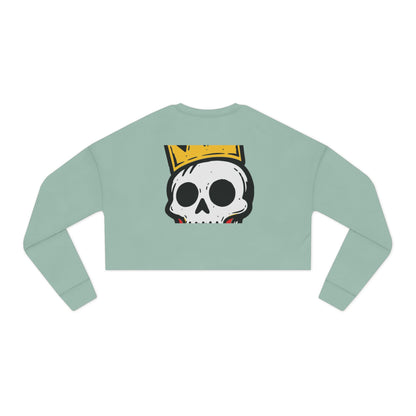DAB Skully Graphic Cropped Sweatshirt | skull crown streetwear