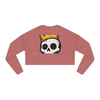 DAB Skully Graphic Cropped Sweatshirt | skull crown streetwear