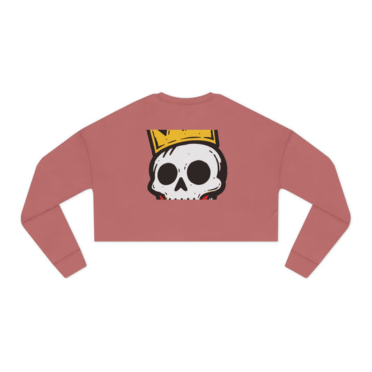 DAB Skully Graphic Cropped Sweatshirt | skull crown streetwear