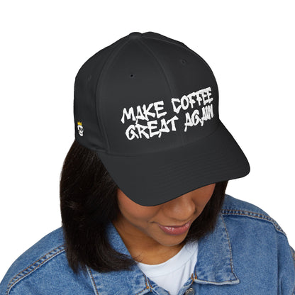 DAB "Make Coffee Great Again" Embroidered Cap | Structured Closed-Back Hat